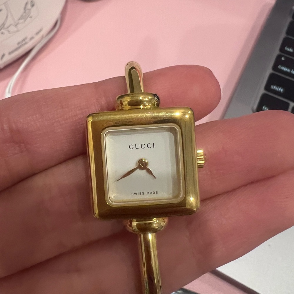 Gucci Gold Square Watch